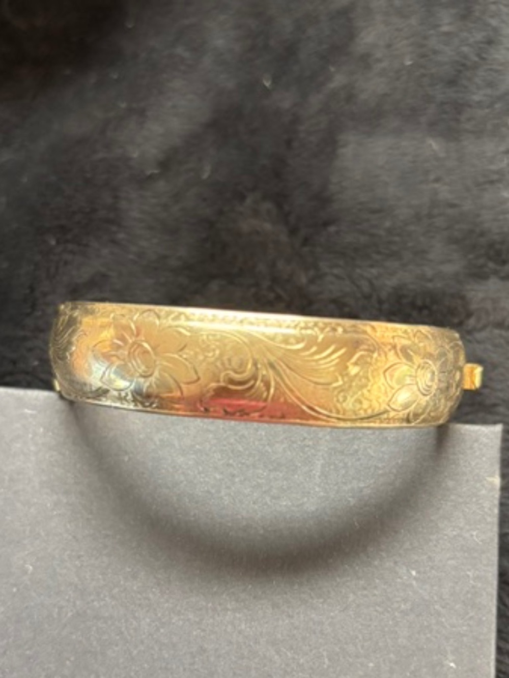 Vintage gold filled hinged Bangle Bracelet